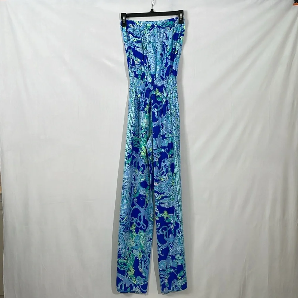 NWT Lilly Pulitzer Pim Jumpsuit Sea Sirens Size XS EUC - Picture 7 of 14